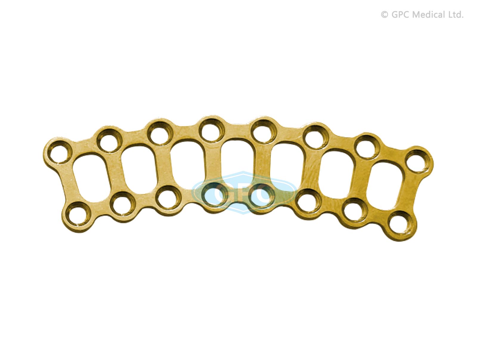 Plaque fix<em>LOCK</em> incurvée, 2,0 mm